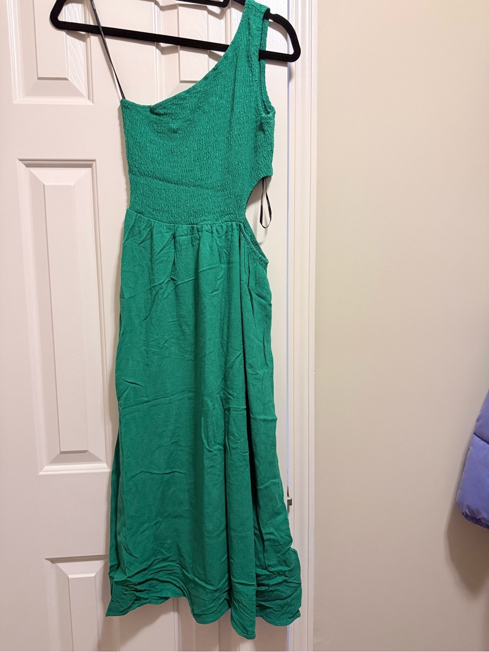 Forever 21 Emerald One-Shoulder Maxi Dress